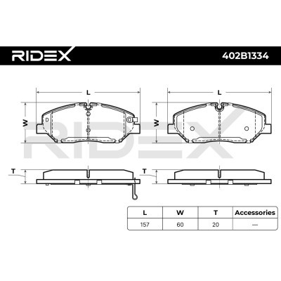 Klocki hamulcowe RIDEX 402B1334 402B1334 - foto 7