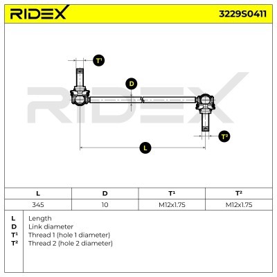 Łącznik Stabilizatora RIDEX 3229S0411 3229S0411 - foto 5