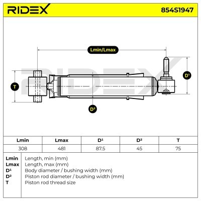 Amortyzator RIDEX 854S1947 854S1947 - foto 10