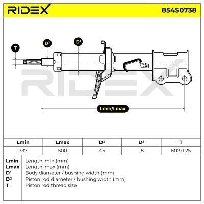Amortyzator RIDEX 854S0738 854S0738 - foto 5