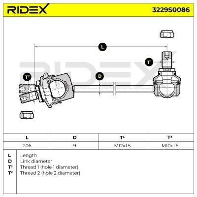 Łącznik Stabilizatora RIDEX 3229S0086 3229S0086 - foto 7