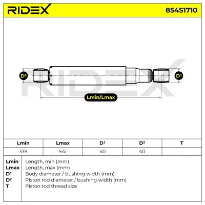 Amortyzator RIDEX 854S1710 854S1710 - foto 12