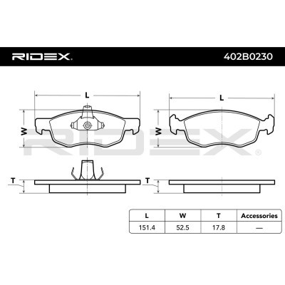 Klocki hamulcowe RIDEX 402B0230 402B0230 - foto 3