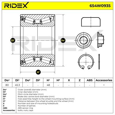 Łożysko Koła RIDEX 654W0935 654W0935 - foto 3