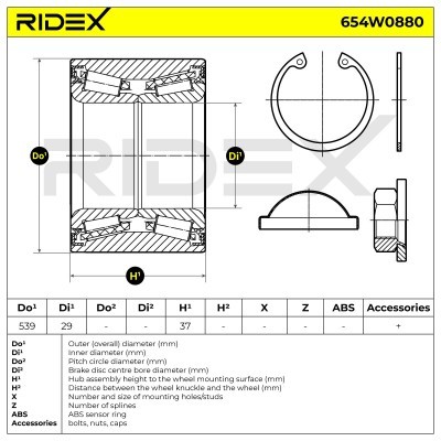 Łożysko Koła RIDEX 654W0882 654W0882 - foto 6