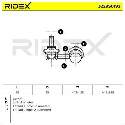 Łącznik Stabilizatora RIDEX 3229S0192 3229S0192 - foto 7
