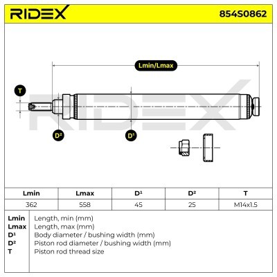Amortyzator RIDEX 854S0862 854S0862 - foto 5