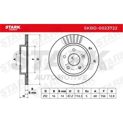 Tarcza hamulcowa Stark SKBD-0023722 SKBD-0023722 - foto 6
