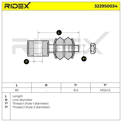 Łącznik Stabilizatora RIDEX 3229S0034 3229S0034 - foto 6