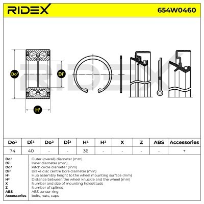 Łożysko Koła RIDEX 654W0460 654W0460 - foto 7