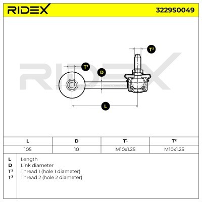 Łącznik Stabilizatora RIDEX 3229S0049 3229S0049 - foto 6