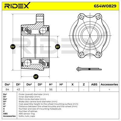 Łożysko Koła RIDEX 654W0829 654W0829 - foto 5