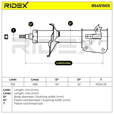 Amortyzator RIDEX 854S1503 854S1503 - foto 6