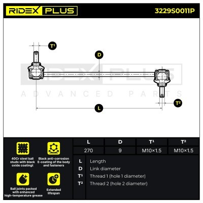 Łącznik Stabilizatora RIDEX 3229S0011P 3229S0011P - foto 2