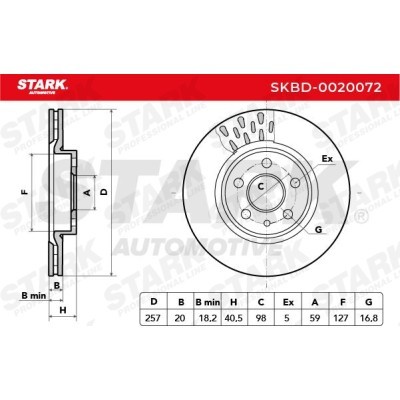 Tarcza hamulcowa Stark SKBD-0020072 SKBD-0020072 - foto 5