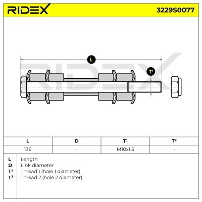 Łącznik Stabilizatora RIDEX 3229S0077 3229S0077 - foto 6