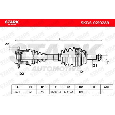Półoś Napędowa Stark SKDS-0210289 SKDS-0210289 - foto 5