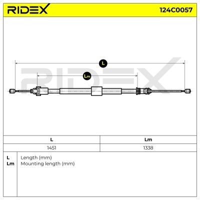 Linka Hamulca Ręcznego RIDEX 124C0057 124C0057 - foto 6