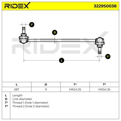 Łącznik Stabilizatora RIDEX 3229S0038 3229S0038 - foto 5