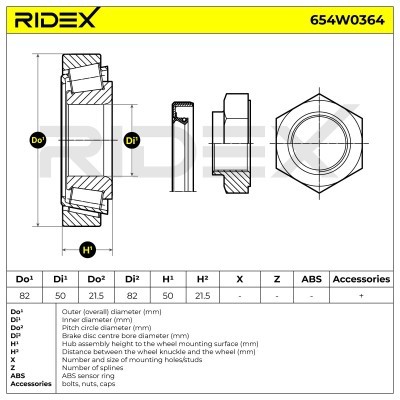 Łożysko Koła RIDEX 654W0364 654W0364 - foto 6