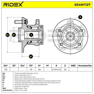 Łożysko Koła RIDEX 654W1127 654W1127 - foto 7