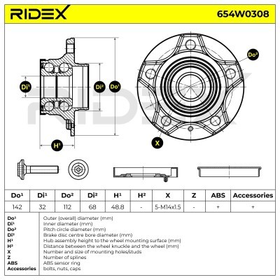Łożysko Koła RIDEX 654W0308 654W0308 - foto 10