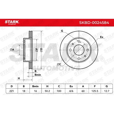 Tarcza hamulcowa Stark SKBD-0024584 SKBD-0024584 - foto 2