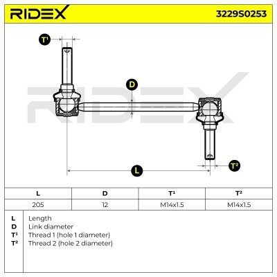 Łącznik Stabilizatora RIDEX 3229S0253 3229S0253 - foto 5
