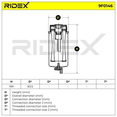 Filtr Paliwa RIDEX 9F0146 9F0146 - foto 6