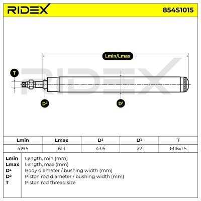 Amortyzator RIDEX 854S1015 854S1015 - foto 7