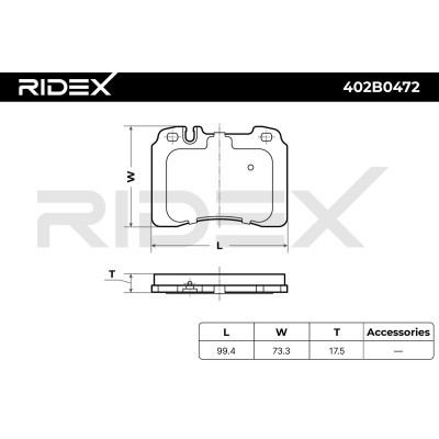 Klocki hamulcowe RIDEX 402B0472 402B0472 - foto 7