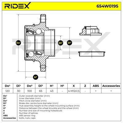 Łożysko Koła RIDEX 654W0195 654W0195 - foto 7