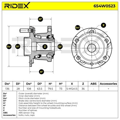 Łożysko Koła RIDEX 654W0523 654W0523 - foto 5