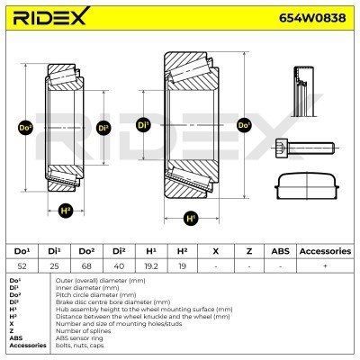 Łożysko Koła RIDEX 654W0838 654W0838 - foto 7
