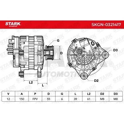 Alternator Stark SKGN-0321417 SKGN-0321417 - foto 7