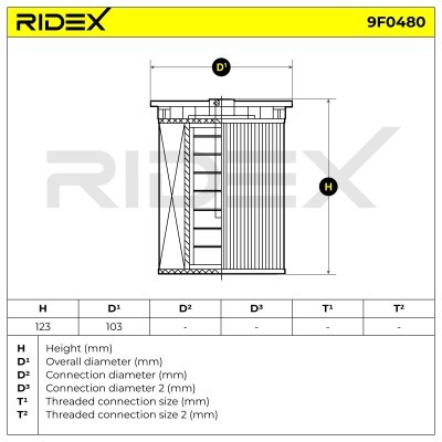 Filtr Paliwa RIDEX 9F0480 9F0480 - foto 5