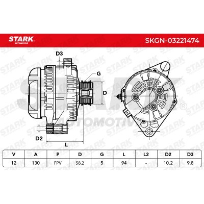 Alternator Stark SKGN-03221474 SKGN-03221474 - foto 8