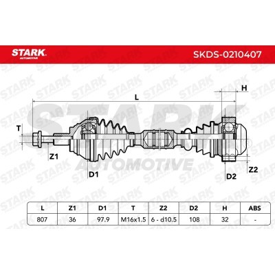 Półoś Napędowa Stark SKDS-0210407 SKDS-0210407 - foto 6