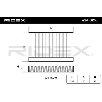 Filtr Kabinowy RIDEX 424I0196 424I0196 - foto 3