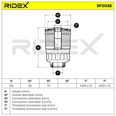 Filtr Paliwa RIDEX 9F0038 9F0038 - foto 5