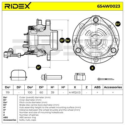 Łożysko Koła RIDEX 654W0023 654W0023 - foto 7