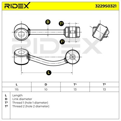 Łącznik Stabilizatora RIDEX 3229S0321 3229S0321 - foto 6