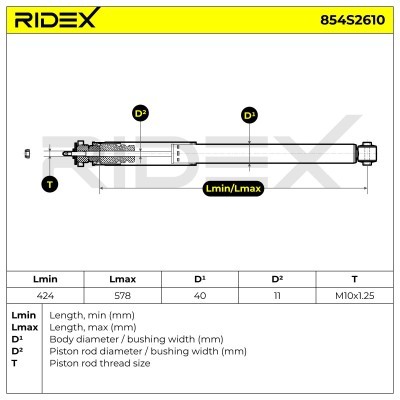 Amortyzator RIDEX 854S2610 854S2610 - foto 8