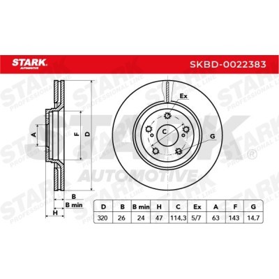 Tarcza hamulcowa Stark SKBD-0022383 SKBD-0022383 - foto 4
