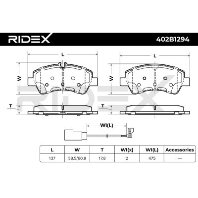 Klocki hamulcowe RIDEX 402B1294 402B1294 - foto 6