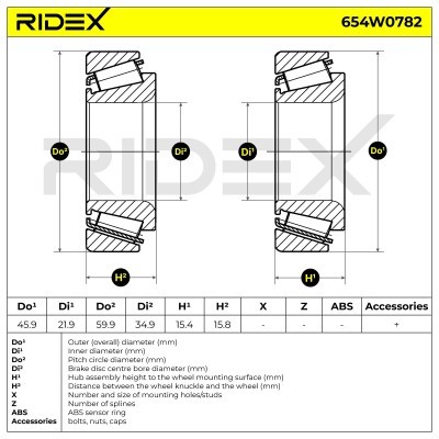 Łożysko Koła RIDEX 654W0782 654W0782 - foto 6