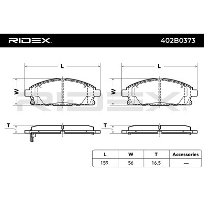 Klocki hamulcowe RIDEX 402B0373 402B0373 - foto 3