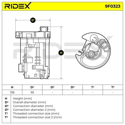 Filtr Paliwa RIDEX 9F0323 9F0323 - foto 6