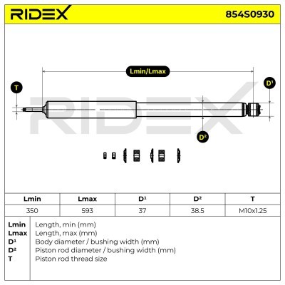 Amortyzator RIDEX 854S0930 854S0930 - foto 7