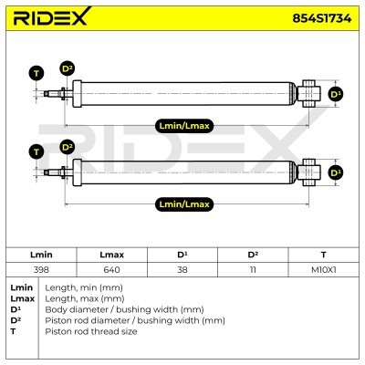 Amortyzator RIDEX 854S1734 854S1734 - foto 4